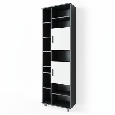Vicco Ilias Badkamerkast – 60 x 190 cm Antraciet/wit