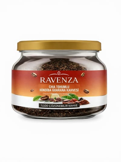 Ravenza Koffie Chicory (Hindiba) Koffie met Chiazaad & Guarana - Oploskoffie - 150 g