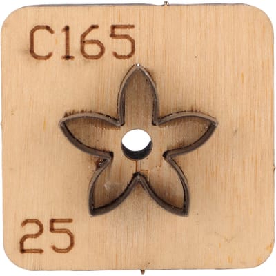 Matrice de découpe cuir Forme de fleur Métal Coupeur d'artisanat cuir Poinçon Moule Outil d'artisanat Papier 25mm brown