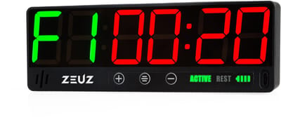 ZEUZ Mini Interval Timer voor CrossFit, Fitness & Sport – Stopwatch, Countdown & Aftelklok - Tabata & HIIT Digitale GYM Klok – 15,5 x 2,2 x 4,7 CM