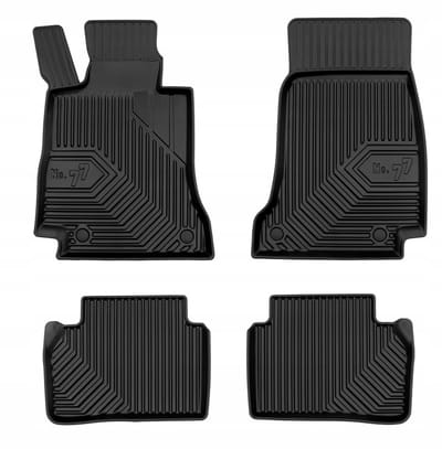 Frogum No.77 Automatset - Geschikt voor Mercedes-Benz E-Klasse S213 Kombi (2016-2023) - 4-delig - Perfecte Pasvorm - TPE Rubber - 4 cm Hoge Rand - Geurloos - Zwart