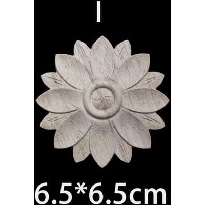 Houten Bloem Appliques voor Meubels Antieke Onlays Lijstwerk Huisdecoratie Houtsnijwerk Decoratie Muur Houten Sticker Vintage Figuurtjes
