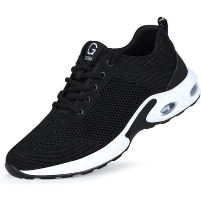 35-50 Luchtkussen Werkschoenen Voor Mannen Anti-Smashing Stalen Neus Punctie Proof Bouw Veiligheidsschoenen sneakers Mannelijke Schoeisel 36 black