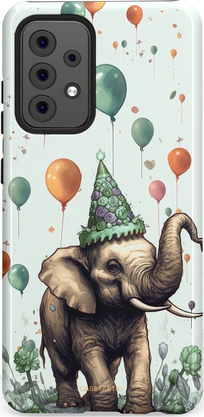 Casetastic Hoesje Geschikt voor Samsung A52 (4G/5G/s) - Stijlvolle Beschermende Duo-layer Case - Ballolifant