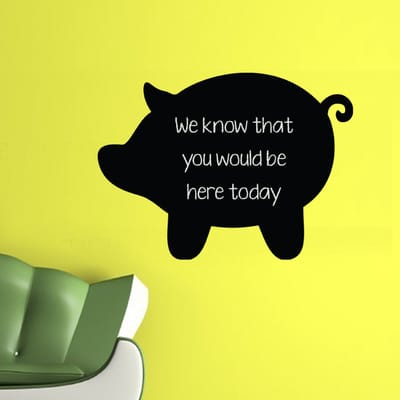 Schoolbordsticker - uitwisbare zelfklevende muurstickers - KLEINE BIG - 75x100cm