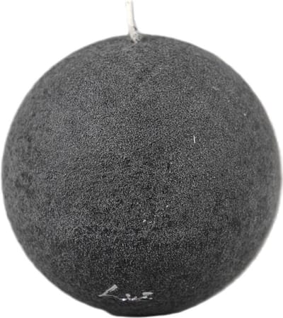 Rasteli Luz Your Senses Velours Kaars-Bolkaars Zwart-Grijs D 10 cm