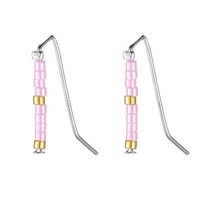 Damesdingetjes - Earlines - Sweet Candy - Roze, zilverkleurig - Ear climbers, oorknoppen - Creëer de perfecte earparty!