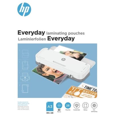HP 9152 Everyday Lamineerfolies A3 - Lamineerhoezen voor Warm Lamineren - Transparant - 80 Micron - 25 Stuks