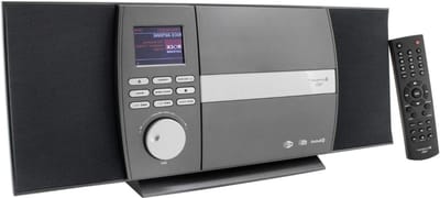 Stereo Muziekcentrum - Internetradio CD - Muziek Luisteren - App Bediening - 45.7cm Breed - Antraciet