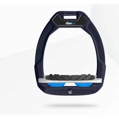 Veiligheidsstijgbeugels Paardrijden Hellend Grip Bruin/Grijs/Blauw Flex-On Safe-On