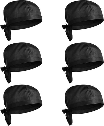 Verstelbare en Ademende Zwarte Chefsmuts voor Restaurants, Hotels, Scholen en Thuiskeukens - Unisex Kookmuts voor Professionele Koks en Thuischefs