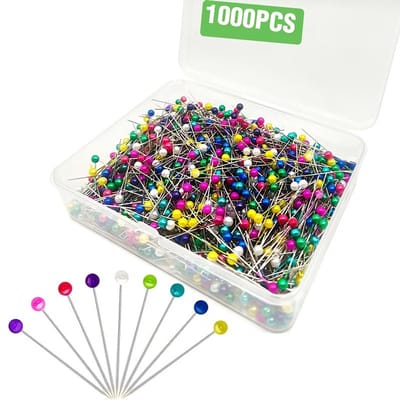 1000-Delige Naai- en Quiltspelden Set – Rechte Spelden 1,5″ / 38 mm, Meerkleurig voor Stof, Kleermakerij & DIY