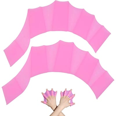 1 paar - Zwemvinnen - Trainingsvinnen - Zwemhandschoenen met zwemvliezen - Zwemaccessoires - Geschikt om mee te zwemmen - Training - Roze - 24*17*5,5 cm