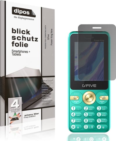 dipos – Matte Privacy Screenprotector geschikt voor GFive Power King New | Anti-Spy Beschermfolie