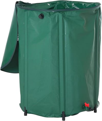 Regenton - Wateropvangvat Tuin - Regenwater Opvangen - UV-bestendig PVC - Grote Capaciteit - Groen