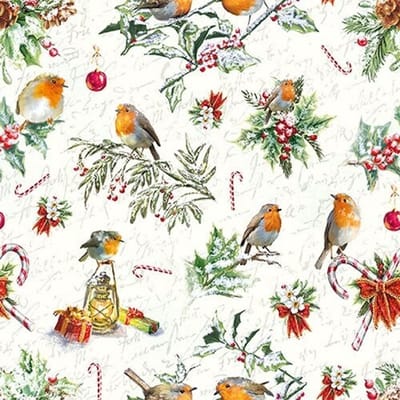 Lunch Servetten Christmas Ornaments - Ambiente - 33x33 cm