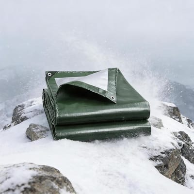 Waterdicht Zeildoek - Afdekzeil Zwaar - Bescherming Buiten - Dubbelzijdig Waterdicht - 90 x 120 cm - Groen