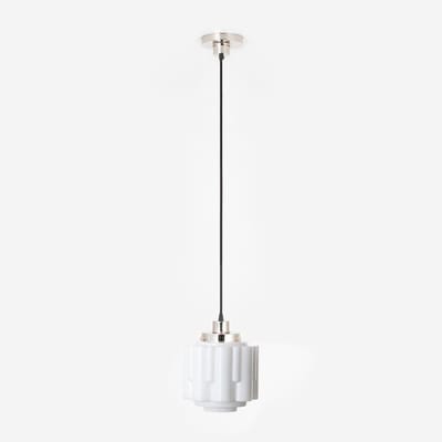 Hanglamp aan snoer Circle 20's Nikkel - Art Deco Trade