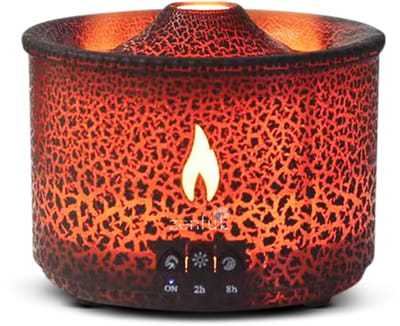 Vulcano diffuser - Vulkaan aroma diffuser - luchtbevochtiger - 350ml - Zwart