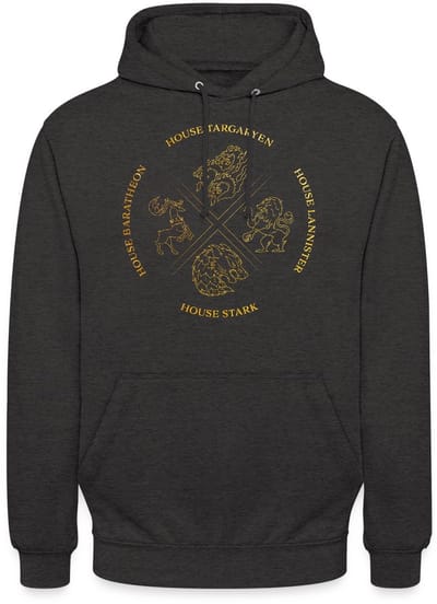 Game Of Thrones Houses Targaryen Lannister Stark Hoodie Unisex