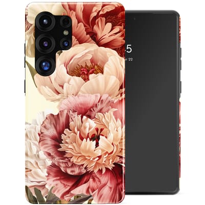 Selencia Hoesje - Geschikt voor Samsung Galaxy S25 Ultra - Backcover - Vintage Peony
