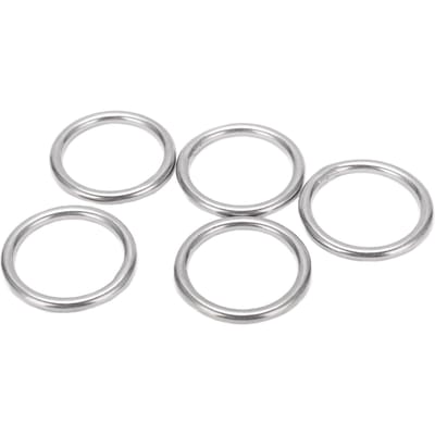 5 STUKS Gelaste O-ring Roestvrij Staal Marine Kwaliteit Ronde Ring voor Zeilen Duiken Bagage4x30mm white