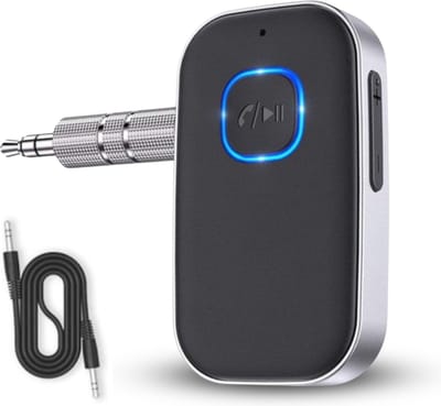 Techard Bluetooth Receiver Auto BT 5.4 - 3.5MM AUX Bluetooth Ontvanger Handsfree Bellen Bluetooth Audio Receiver - Inclusief Kabel en Plug