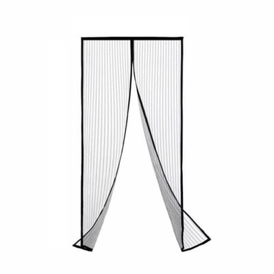 Magnetisch Muggennet Deur - Zwart-Wit - 100x200 cm