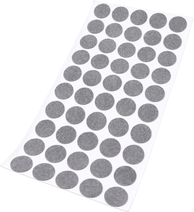 50x Ronde Zelfklevende Viltglijders Grijs Ø 20mm - Krasvrije Vloerbeschermers