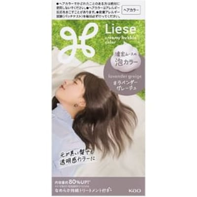 Kao - Liese Creamy Bubble Hair Color For Black Hair Lavender Greige - 115ml