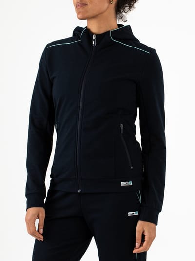 Sjeng Sports FRANCISCA - Maat: S Dark Blue - Tennis Vest Vrouwen - Sportvest - French Terry/Katoen