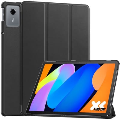 Coverup Tablethoes geschikt voor Lenovo Idea Tab 11 Hoesje - Tri-Fold Book Case met Wake/Sleep - Zwart