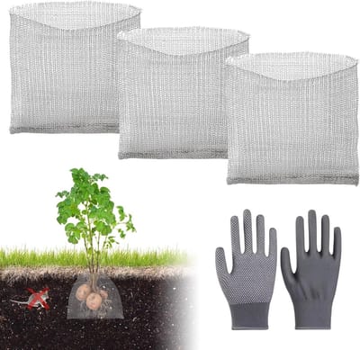 Solidchoice - Set van 3 Roestvrijstalen Woelmuizenmanden voor Plantenbescherming
