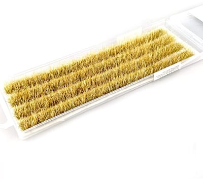 Dailygoods - Statisch Rijstveld Gras - Miniatuur Wargaming Terrain - Realistisch Kunstgras - Goud - DIY Modelspoorweg Landschap - Geschikt voor Modelb...