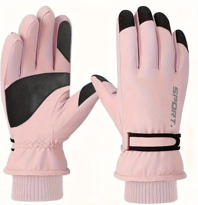 Livano Skihandschoenen - Handschoenen Winter - Handschoenen Dames - Touchscreen - Waterdicht - Winddicht - Zwart