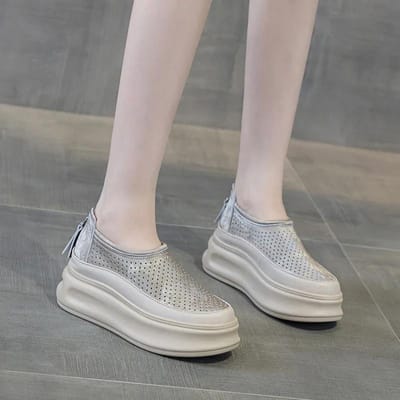 6cm Koe Echt Leer Zomer Zachte Flats Lente Oxfords Vrouw Comfortabel Holle Vrije Tijd Loafer Etnische Schoenen Instapper Ergonomisch 40