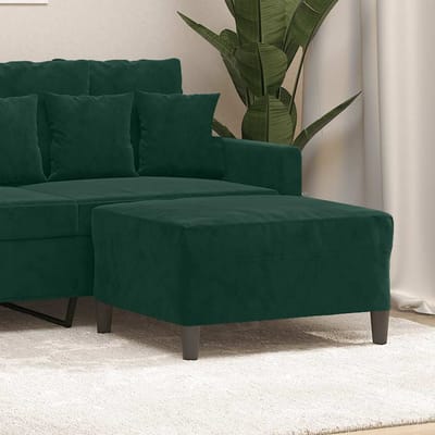 vidaXL - Voetenbank - 70x55x41 - cm - fluweel - donkergroen