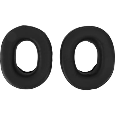 1 Paar Headset Oorkussens PU Leer Zachte Spons Dik Flexibel Gladmakende Oorkussens voor MDR HW700 black