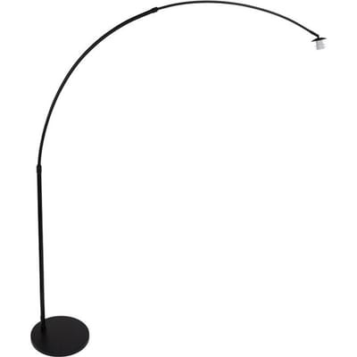Zwarte vloerlamp / booglamp Sparkled Light 7268ZW zonder kap, hoogte verstelbaar, draaibaar, kunststof en metaal, Steinhauer