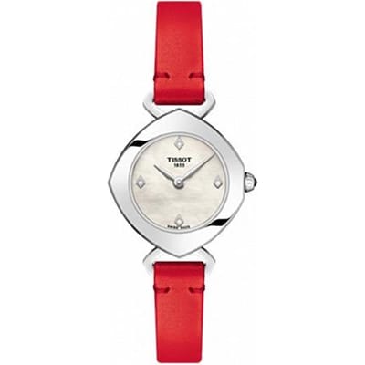 Tissot Iting Serie Kwarts Uurwerk 30 Meter Waterbestendig Horloge Dameshorloges Wit Staal Leer T113.109.16.116.00 White Mother-of-Pearl Mother Dial white