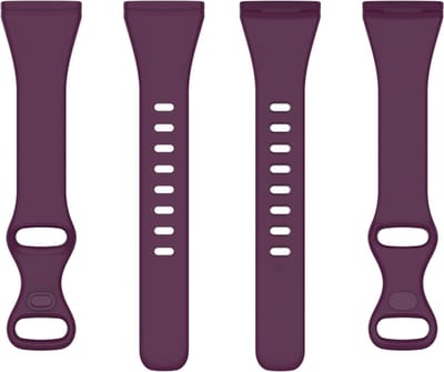 Siliconen bandje - geschikt voor Fitbit Versa 3 / Versa 4 / Sense - maat M/L - paars