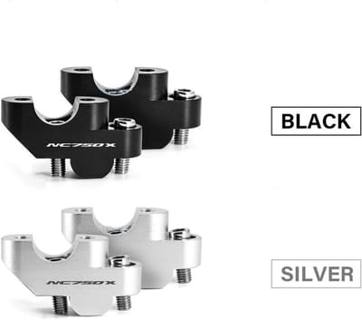 Stuurverhogers Motorfiets - Stuurklem Adapter - Comfortabel Rijden - Verstelbare Hoogte - 22mm 7/8 - Zwart