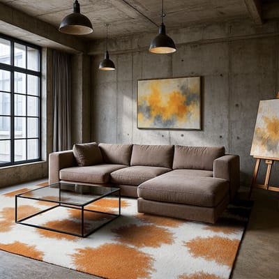 Binnen & Buiten Vloerkleed - 80 x 150 cm - Lola&Moi Paintball Pastaga - Laagpolig Tapijt - Gerecycled PET - Made in Belgium - Circulair