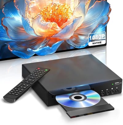 Compacte DVD-speler met HDMI & USB - Regiovrij, Full HD 1080P, NTSC/PAL, Compatibel met Smart TV, TV en Geluidssysteem