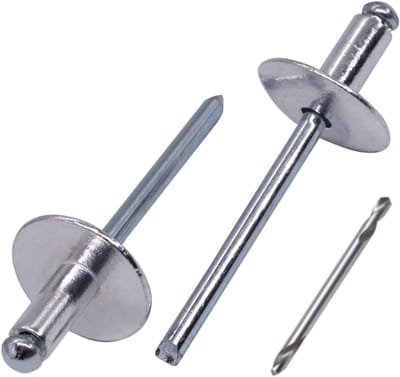 Blind Klinknagels - Grote Flens - Verbindingen Maken - Inclusief Boor - 4.8 x 10 mm - Zilver