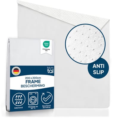 Blumtal Lattenbodembeschermer - Oeko-TEX gecertificeerd - Matrasbeschermer - Met antislip laag - Matrasbeschermer - 200x200cm