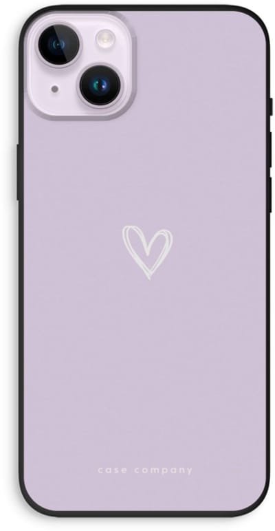 Case Company® - Hoesje geschikt voor iPhone 14 Plus hoesje - Klein hartje paars - Biologisch Afbreekbaar Telefoonhoesje - Bescherming alle Kanten en Schermrand
