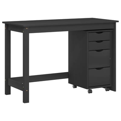 vidaXL - Bureau - en - rolkast - set - MOSS - 2 - st - Zwart