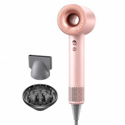 Snelle haardroger - 1600 W - ionische haarverzorging - blaasmond en niet inklapbare handgreep - roze
