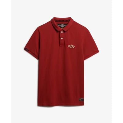 Superdry Vintage Athletic Geborduurde Poloshirt Red Grootte: Xxl